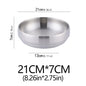 304 Stainless Steel Double Layer Noodle Bowl Gold Silver