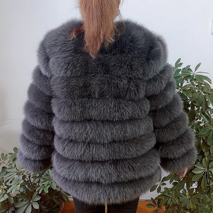 4in1 Real Fox Fur Coat for Women