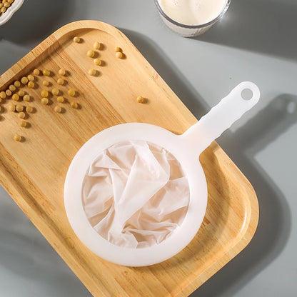 Nylon Mesh Kitchen Nut Milk Filter Spoon