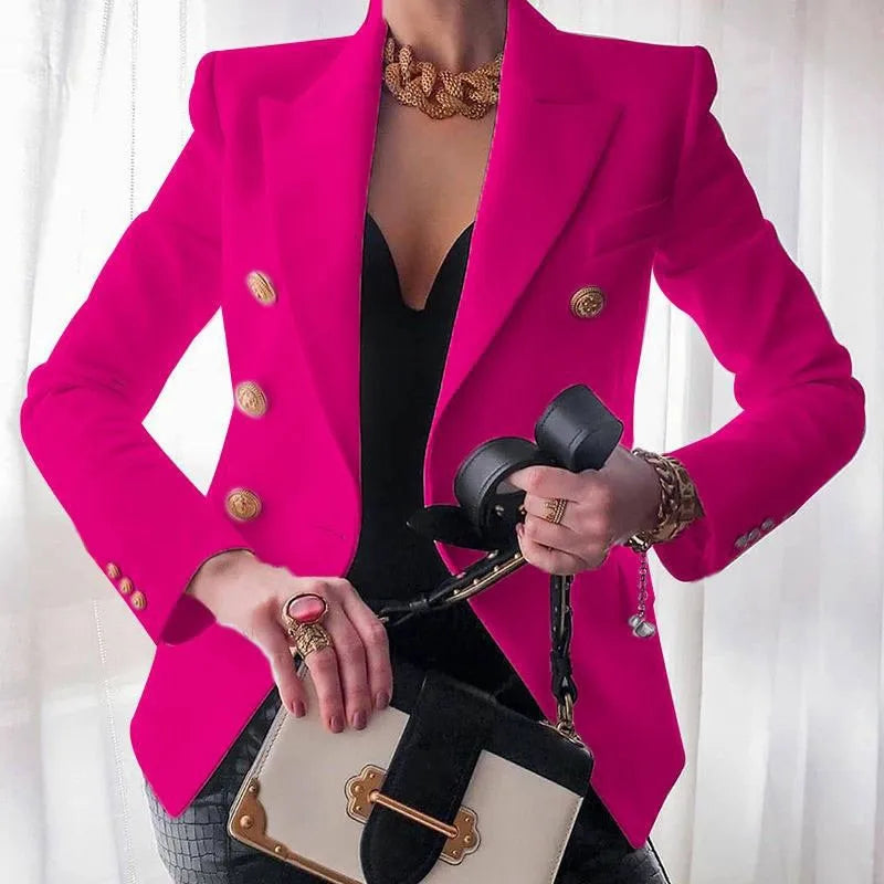 Casual Long Sleeve Women Blazer Office Jacket