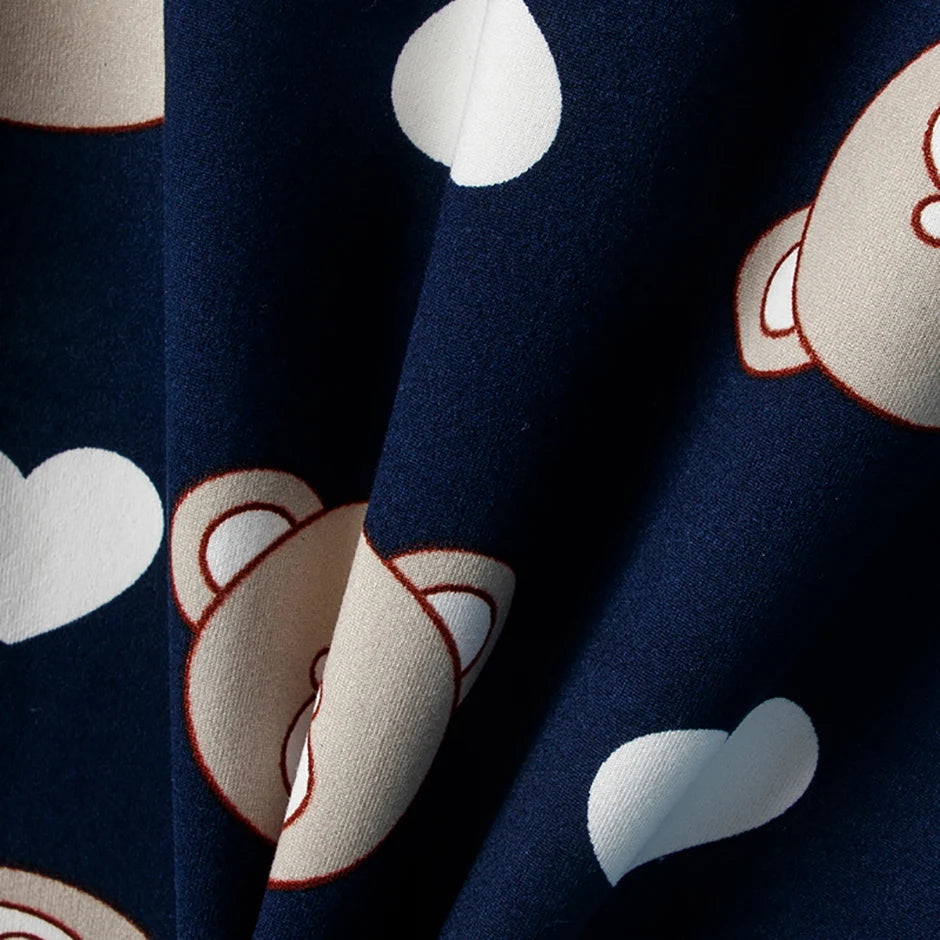 Children's Casual Joker Bear Print Pajama Set