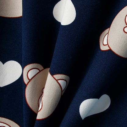 Children's Casual Joker Bear Print Pajama Set