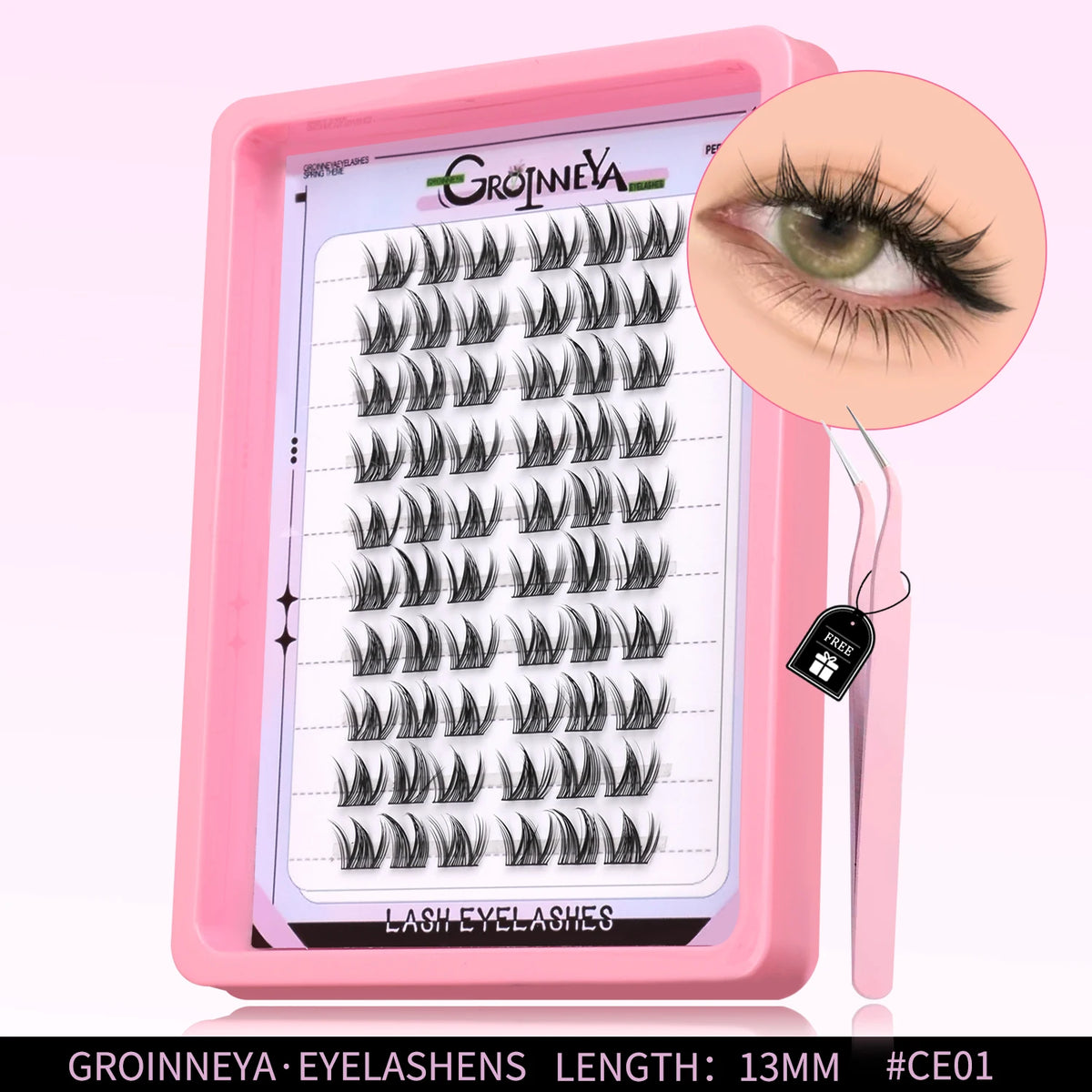GROINNEYA C-Curl Cluster Eyelashes