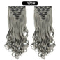 22 Inch Curly Wavy Clip In Hair Extensions Synthetic