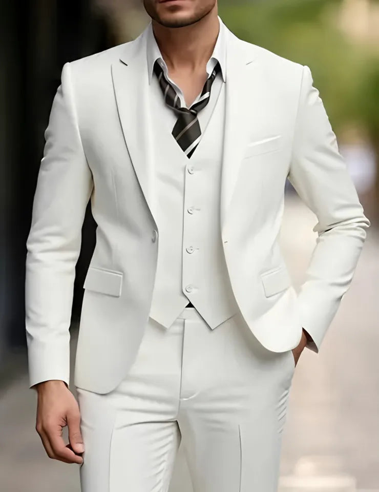Slim Fit Black Tuxedo Suit Set for Men