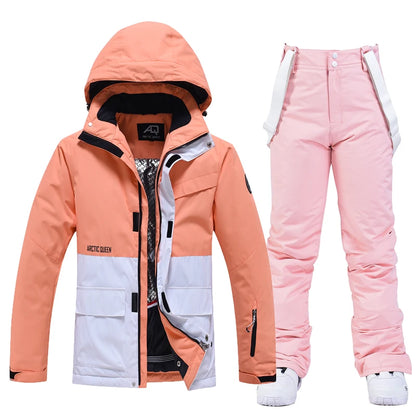 Unisex Winter Snow Ski Suit Jacket and Pants Set