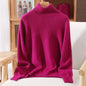 Mink Fur High Collar Pullover Sweater for Women