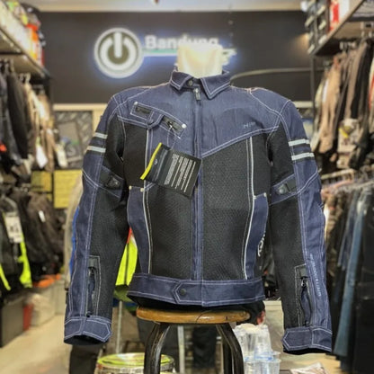 KOMINE JK006 Breathable Denim Mesh Motorcycle Jacket