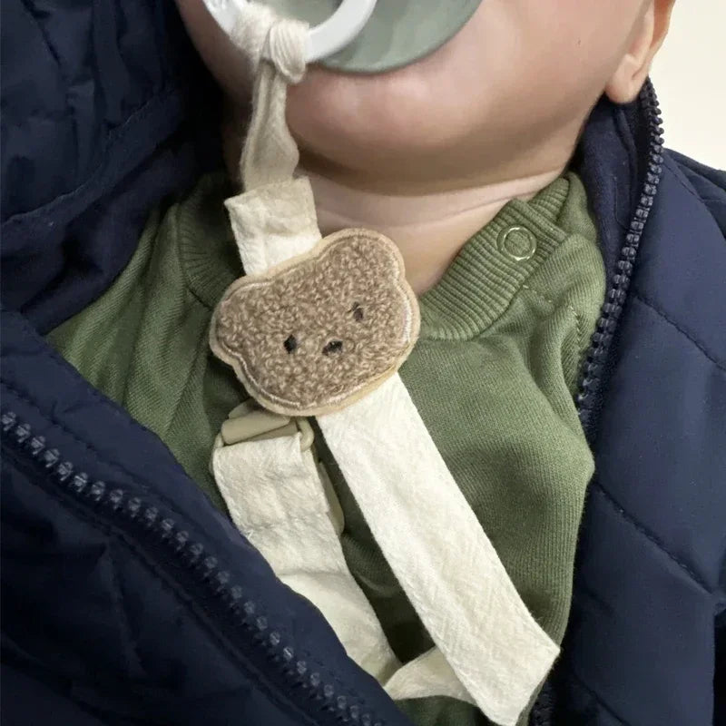 Cute Bear Baby Pacifier Chain Clip Holder