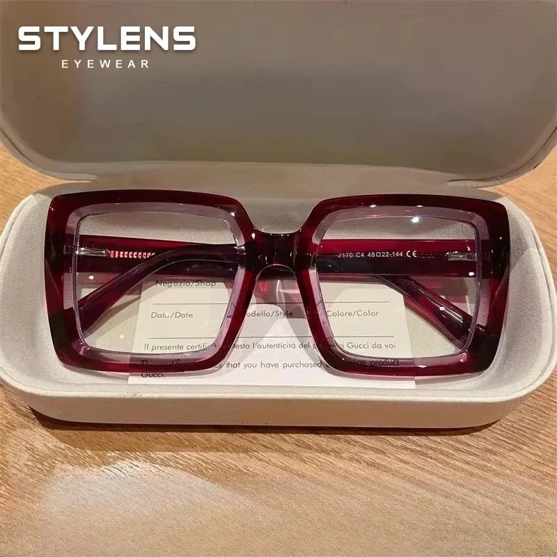 Trendy Square Large Frame Reading Glasses for Women