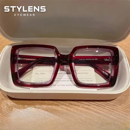 Trendy Square Large Frame Reading Glasses for Women