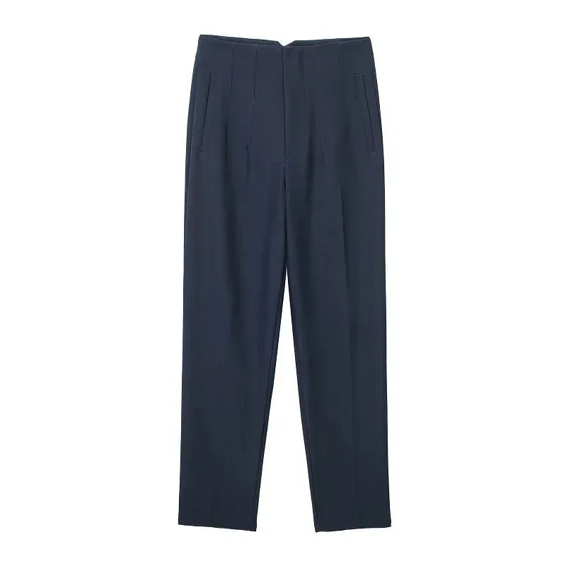 High Waist Pencil Pants for Women in Black and Pink
