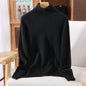 Mink Fur High Collar Pullover Sweater for Women