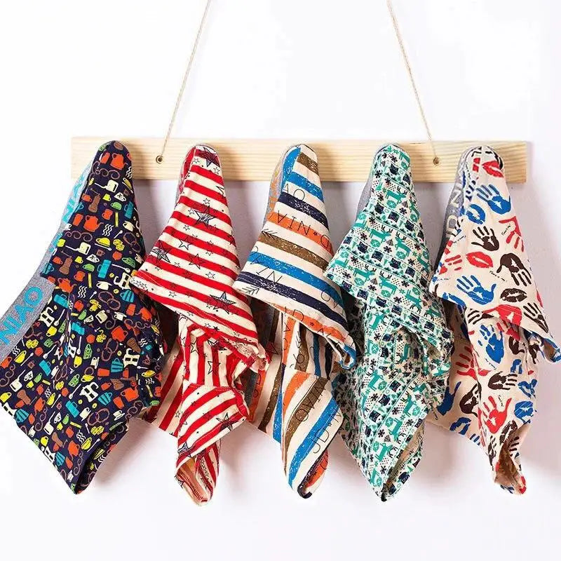Men's Cotton Boxer Shorts Underwear 4Pcs Set