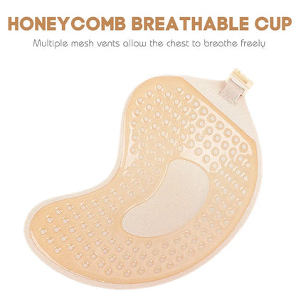 Invisible Push Up Bra Self-Adhesive Silicone Black Skin