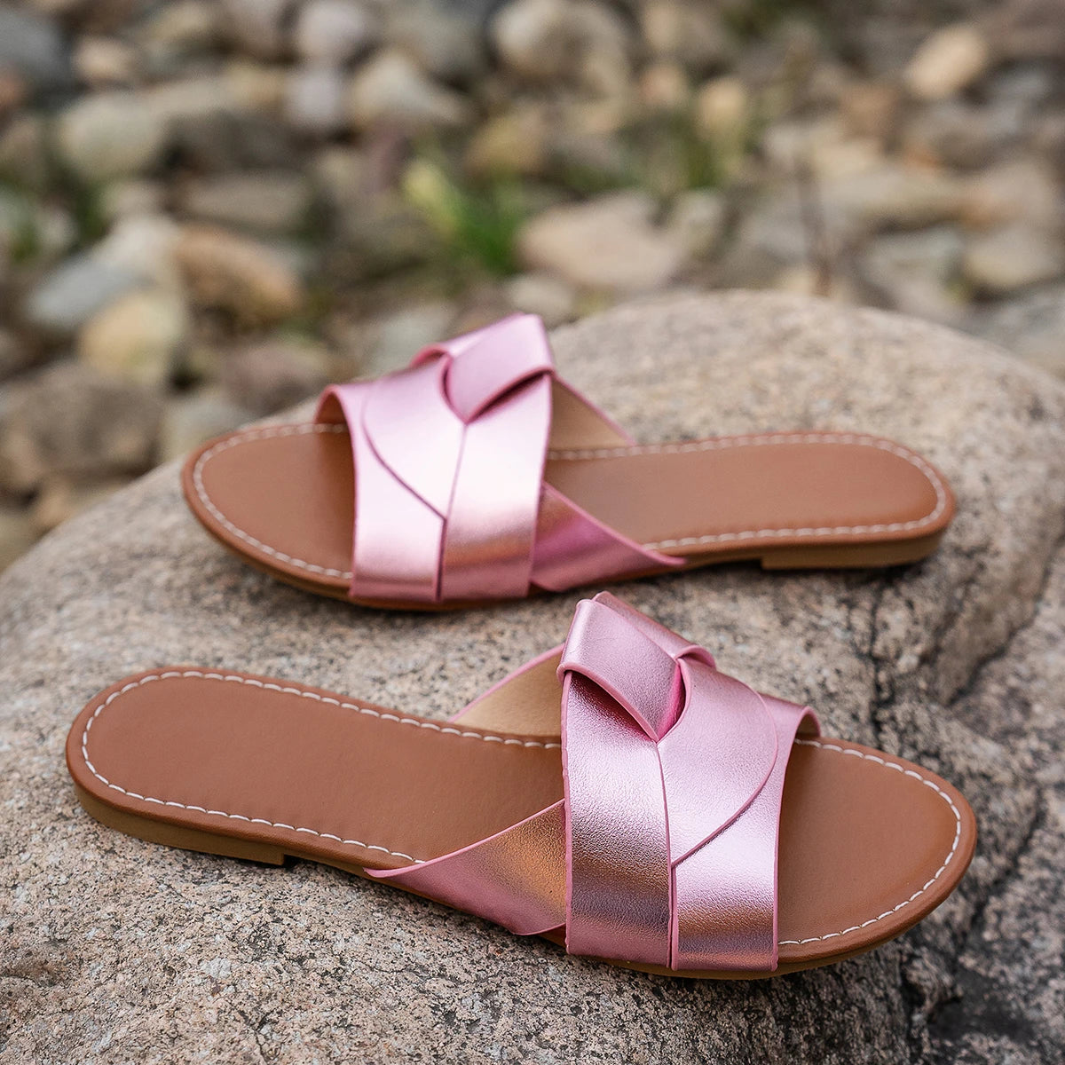 Flat Open Toe Beach Sandals for Women