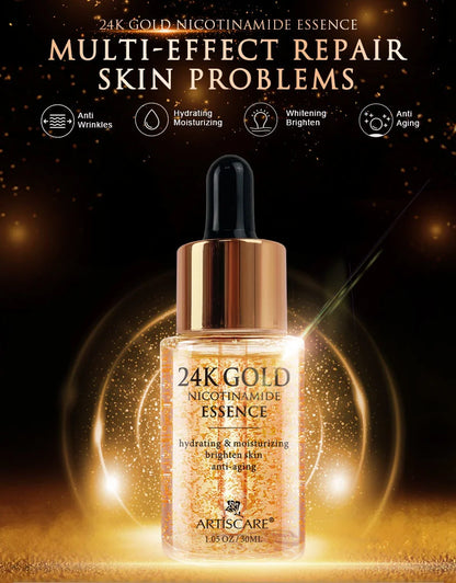 ARTISCARE 24K Gold Serum Set for Eye and Face Care