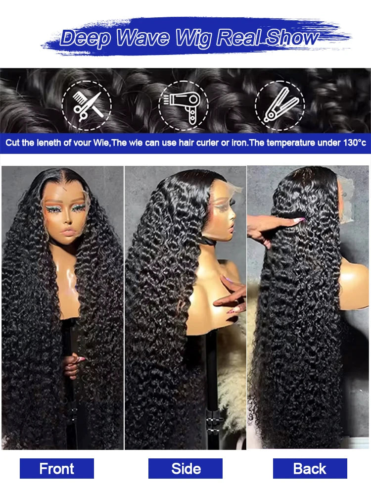 Jerry Curly 13x6 HD Lace Front Human Hair Wig 40 Inch