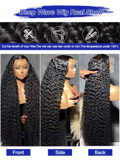 Jerry Curly 13x6 HD Lace Front Human Hair Wig 40 Inch
