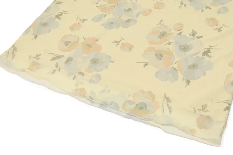 Yellow Flower Print Maxi Dress Sleeveless V Neck