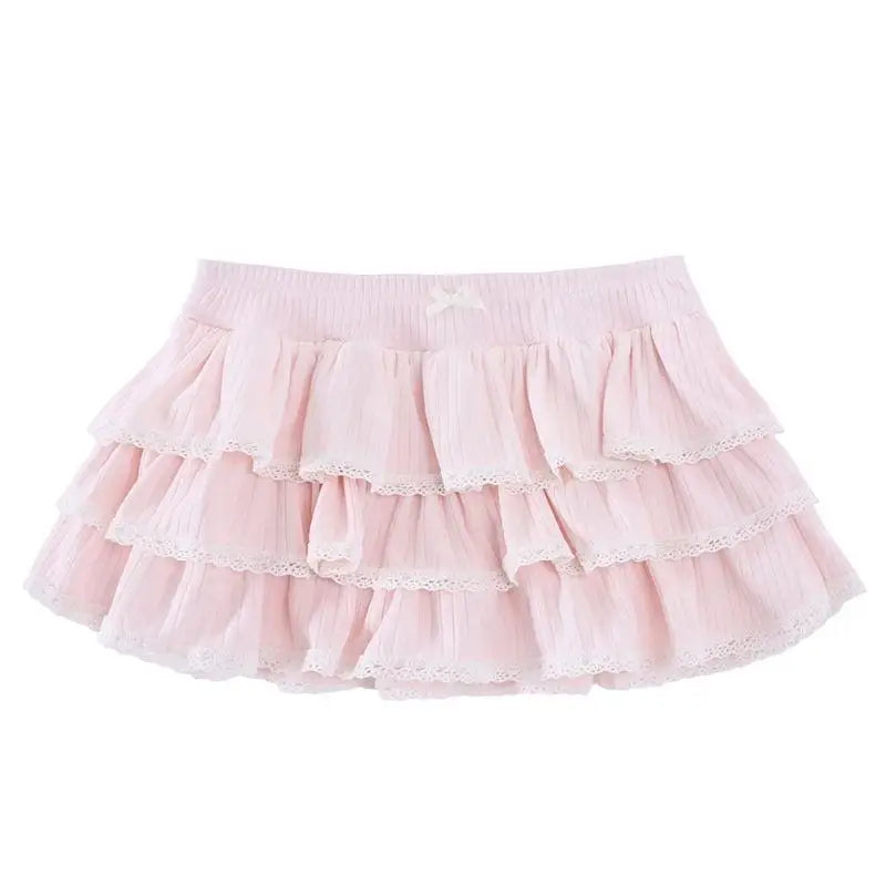Pink Polka Dot Mini Skirt for Women