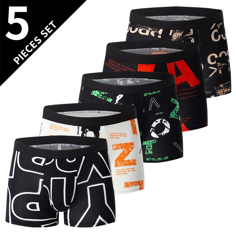 Men's Printed Fashion Boyshorts Plus Size Swim Trunks