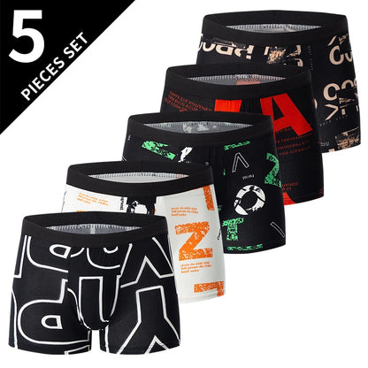 Men's Printed Fashion Boyshorts Plus Size Swim Trunks