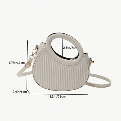 Chic Stripe Crossbody Bag for Women in Synthetic Leather