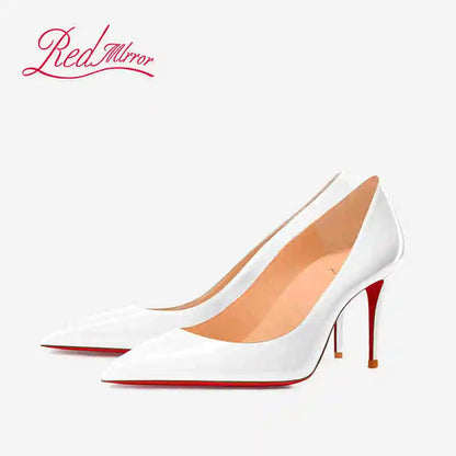 Elegant Black Patent Leather High Heel Pumps for Women