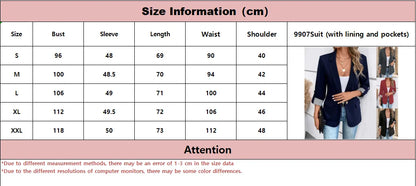 Women's Slim Fit Polyester Blazer Jacket with Rolled Sleeves