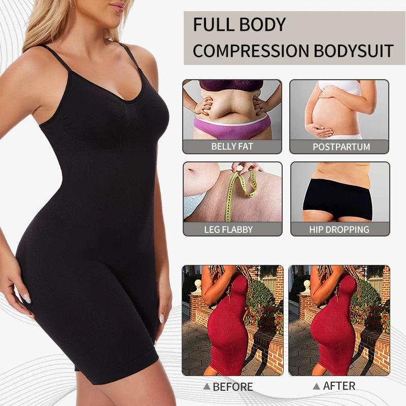 Bodysuit Shapewear Women Tummy Control Full Body Shaper