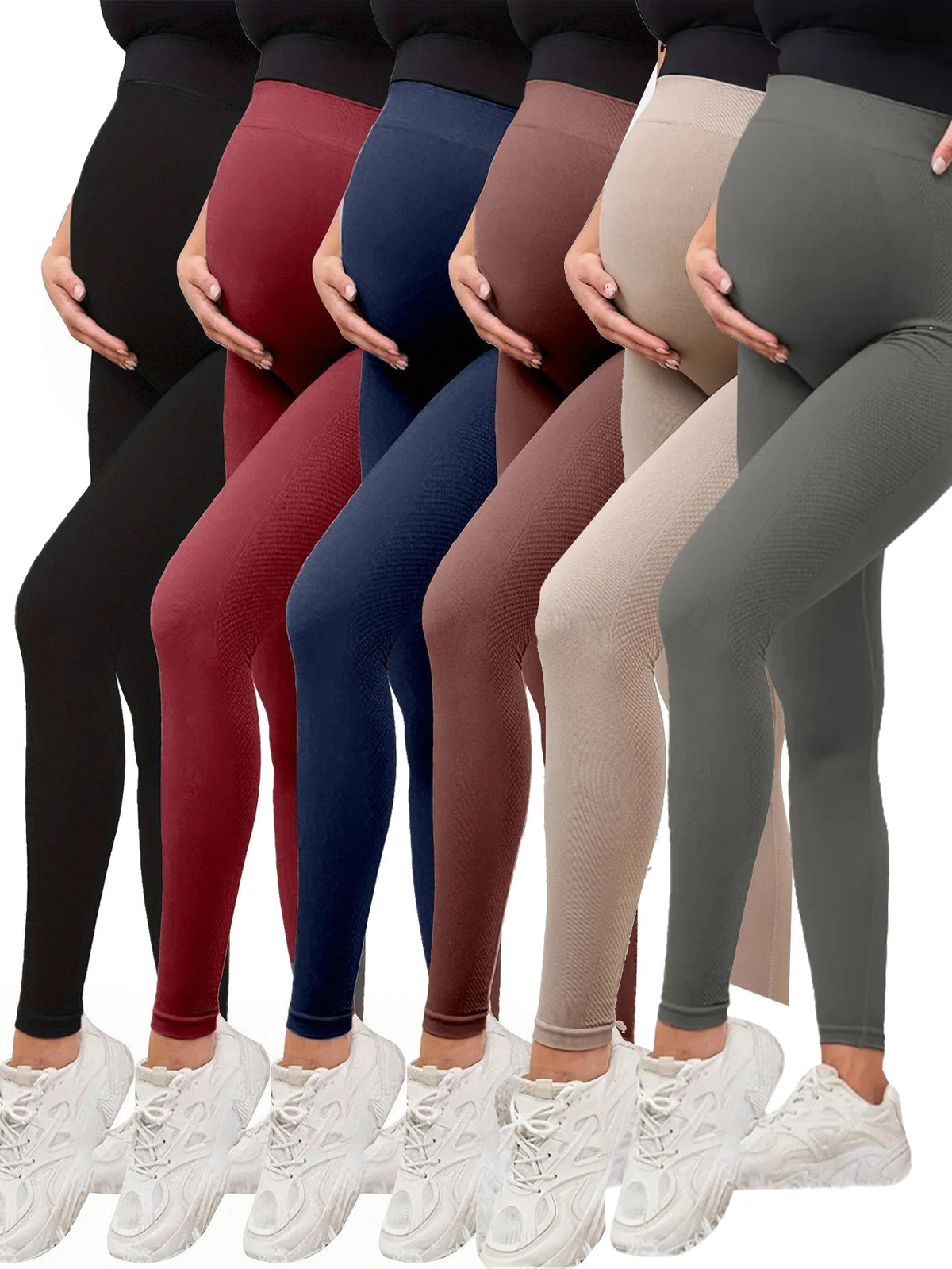 Womens Maternity Leggings Over Soft Polyester Activewear