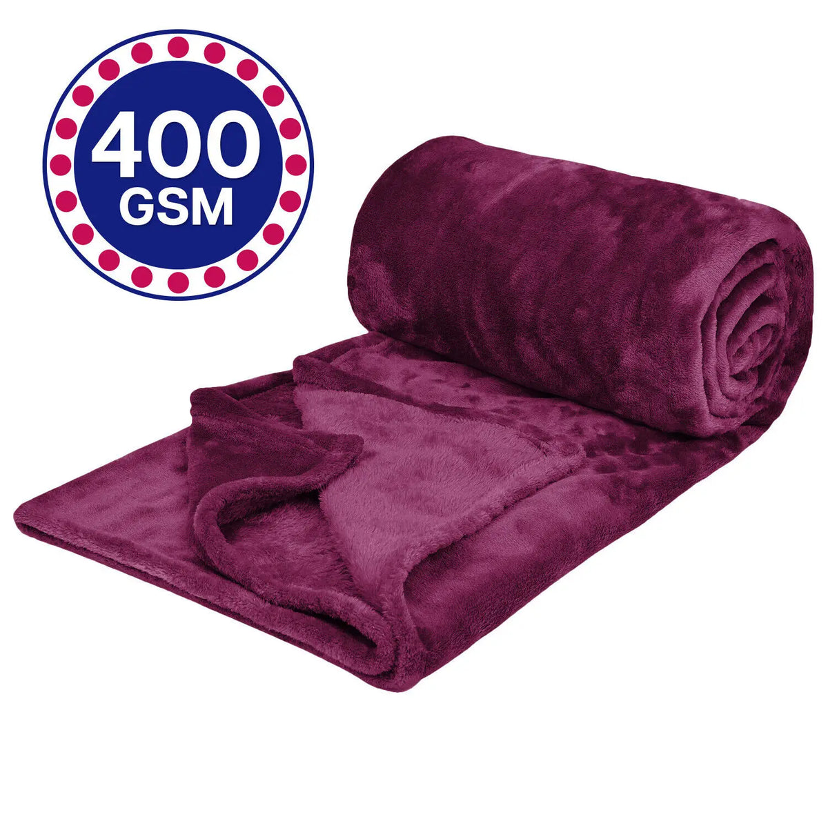 Solid Fleece Blanket for Couch and Bed, Super Soft Plush
