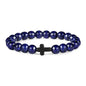 Natural Stone Wood Beads Rosary Bracelet for Meditation