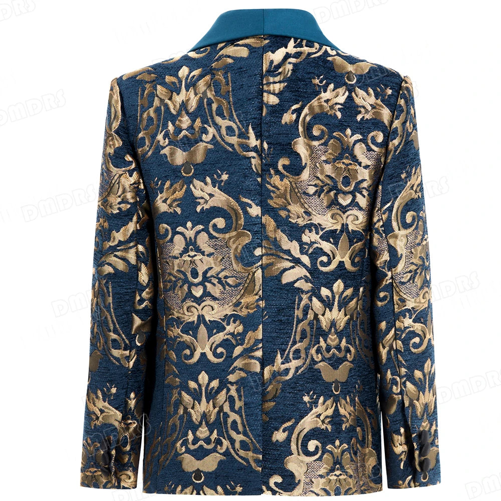 Luxury 4-Piece Suit Set for Boys, Slim Fit, Polyester