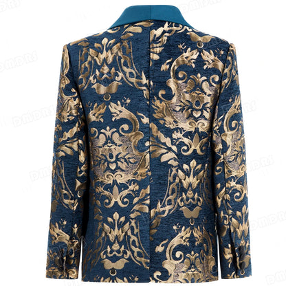 Luxury 4-Piece Suit Set for Boys, Slim Fit, Polyester