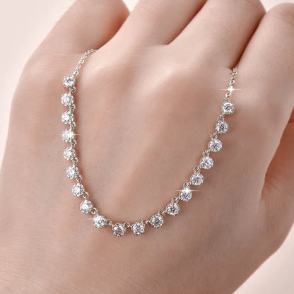Moissanite Bubble-Style Necklace 3mm D VVS1 14K Gold Filled