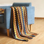 Bohemian Acrylic Hand Knitted Blanket with Tassels