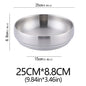 304 Stainless Steel Double Layer Noodle Bowl Gold Silver
