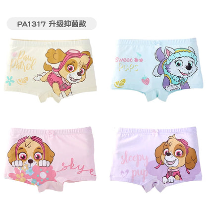 4PCS Paw Patrol Skye Cotton Girls Underwear