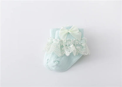 Cotton Lace Baby Socks for Girls 0-24 Months