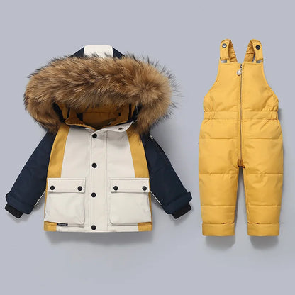 Warm Down Jacket Parka Snowsuit for Kids