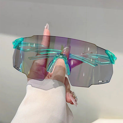 KAMMPT Rimless Oversized Sports Sunglasses