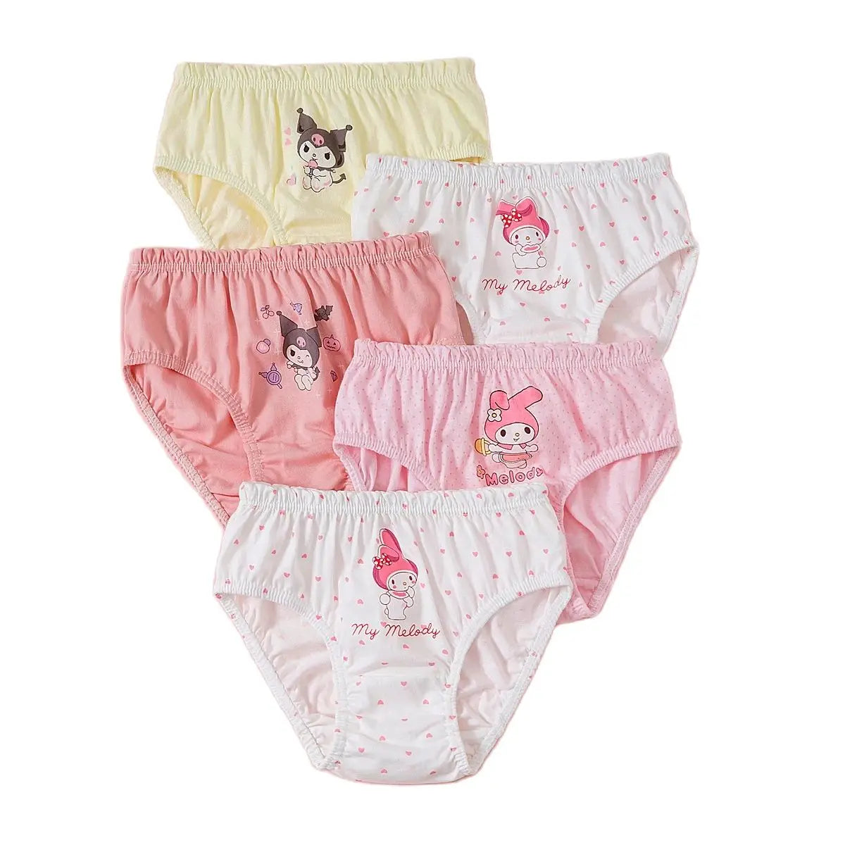 Cotton Girls Briefs with Cartoon Characters