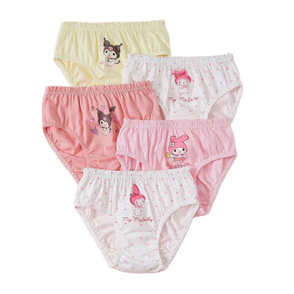 Cotton Girls Briefs with Cartoon Characters
