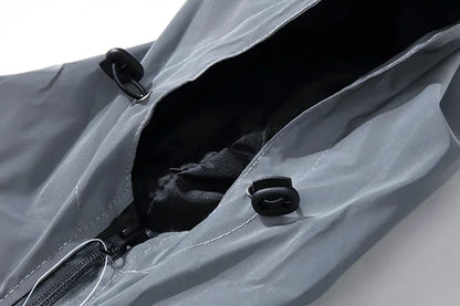 Reflective Polyester Jacket for Men Casual Style