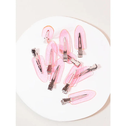10pcs Transparent Hair Clips for Styling Wigs