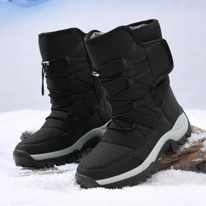 Men's Winter Ankle Boots Waterproof Plush Hiking Shoes