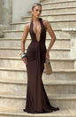 Leopard Print Halter Mini Dress for Women