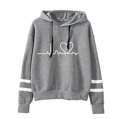 Womens Casual Stripe Hoodie and Sweatpants Set